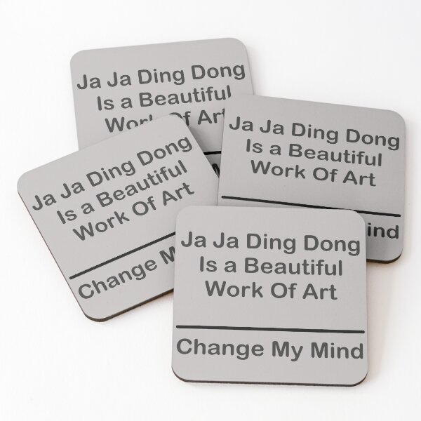 Item preview, Ja Ja Ding Dong - Change My Mind Meme (Black Print) designed and sold by Vancouver-Girl.