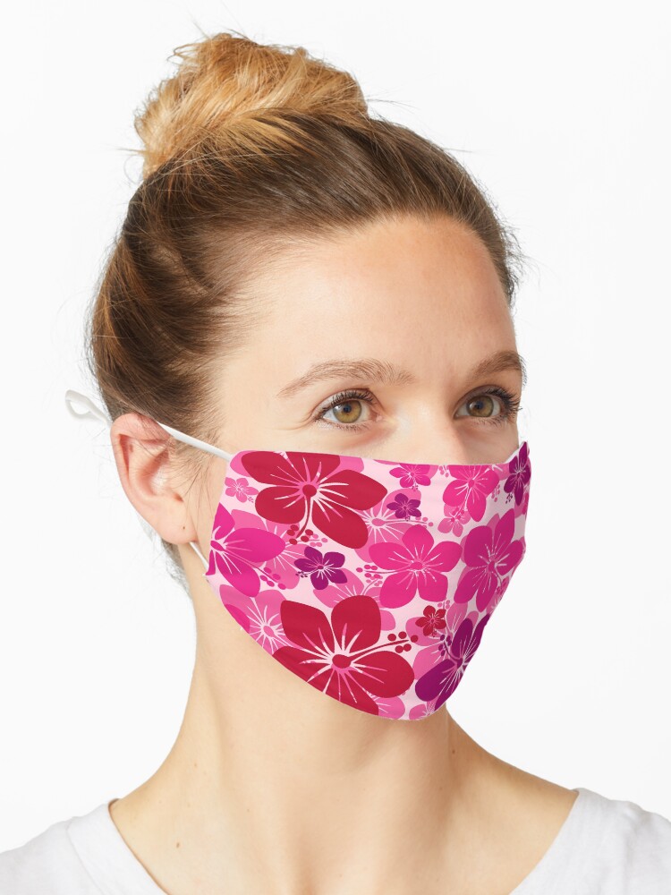 pink hibiscus mask