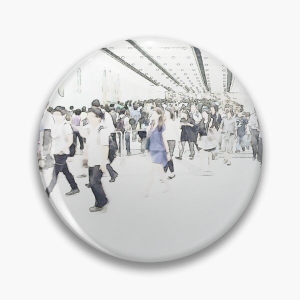 Item preview, Commuters walking by subway station designed and sold by JohannaWallace.
