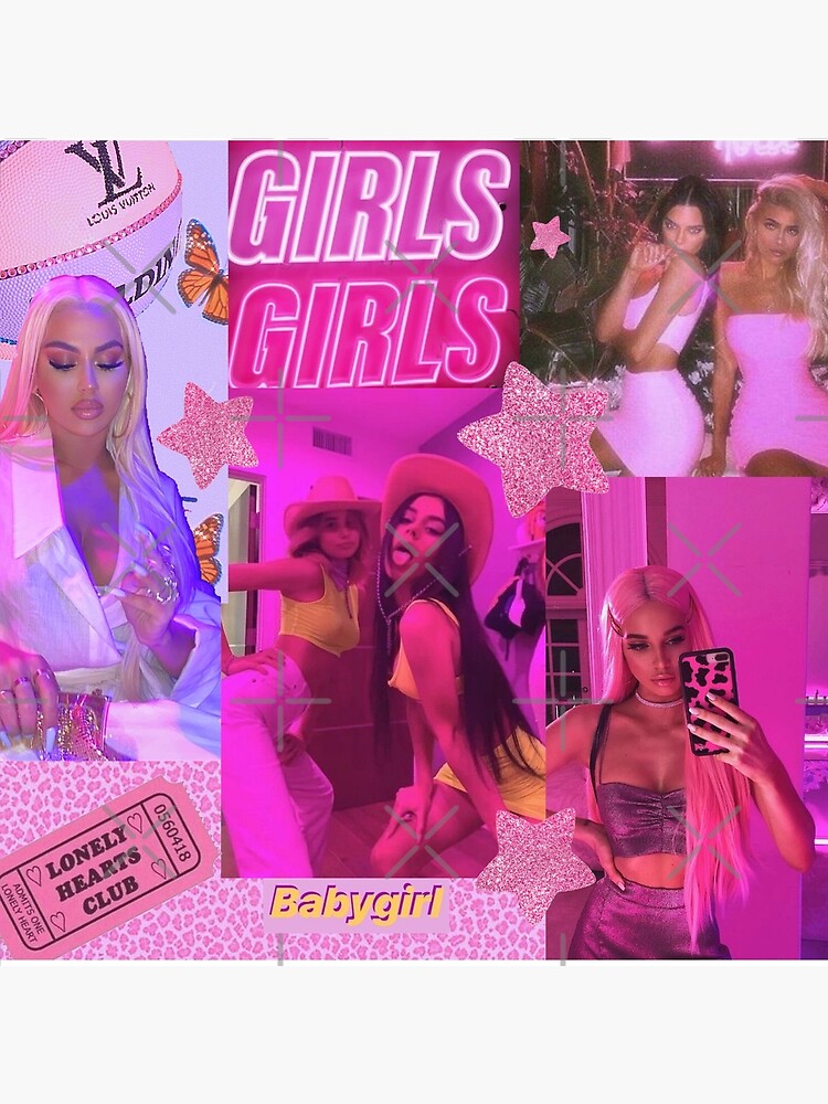 HOT PINK Girl Aesthetic Collage  Poster for Sale by reannyn