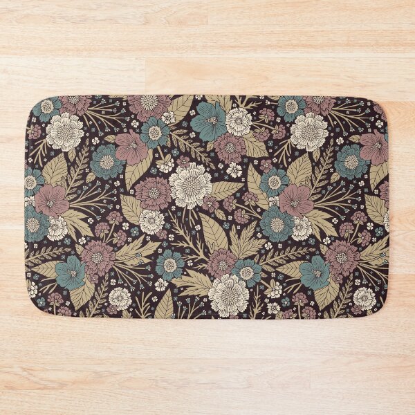 Item preview, Mauve, Teal & Tan Floral Pattern designed and sold by somecallmebeth.