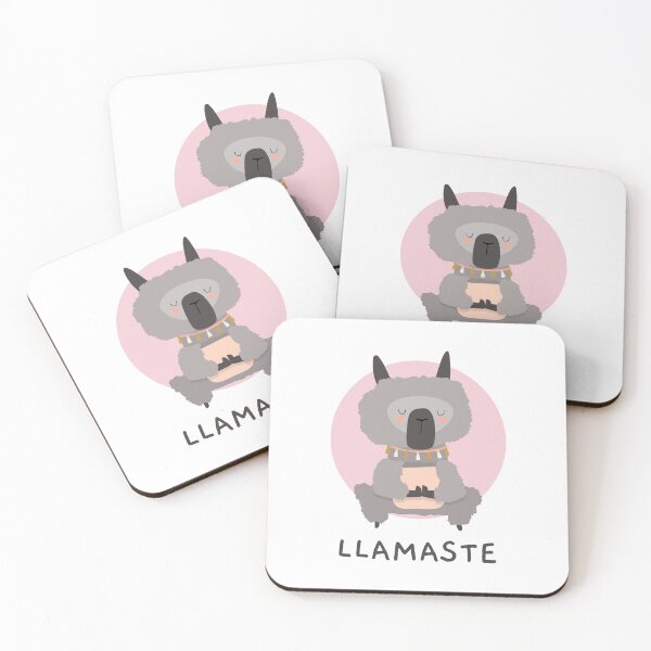Item preview, Yoga asana Yoga Llama "Llamaste"- Funny yoga gift - Gift for yoga lovers and llama lovers designed and sold by TamGustam.