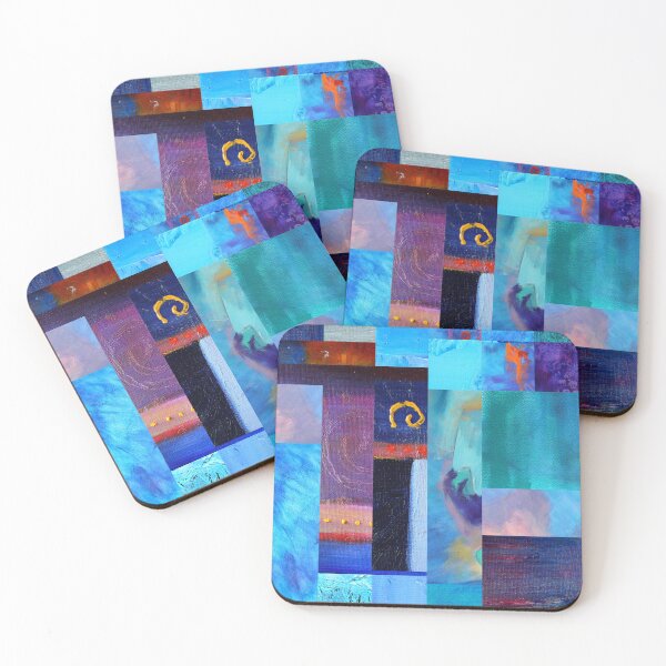 Item preview, Classic Blue Collage Abstract Painting Art designed and sold by NancyMerkle.