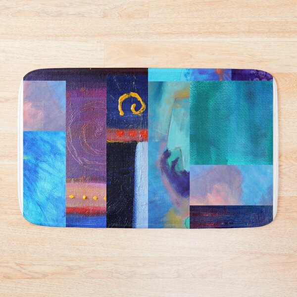 Item preview, Classic Blue Collage Abstract Painting Art designed and sold by NancyMerkle.