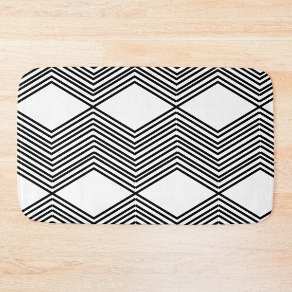 Item preview, Bold Mid Century Mod Lines and Shapes in Black and White designed and sold by JuneJournal.
