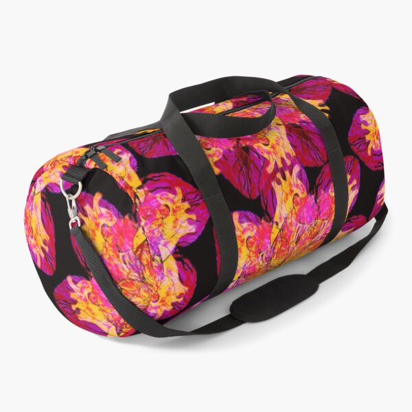 Item preview, Human Heart Floral Star Pattern Design Black Red Magenta Yellow Human Anatomy Art designed and sold by GRAPHICxBOMB.