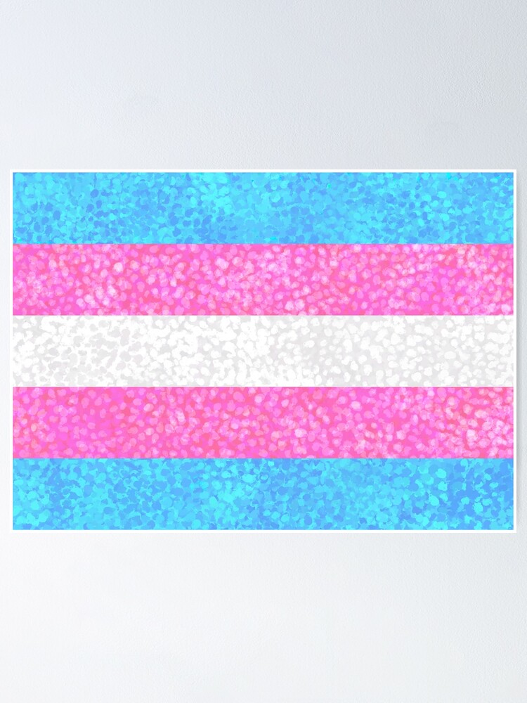 Seurat Inspired Pride Flag Transgender Stripes Poster By Rachael