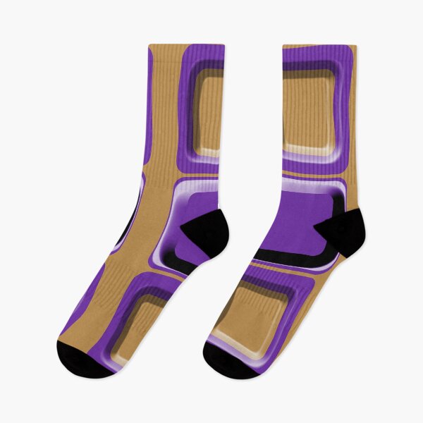Item preview, PEANUT BUTTER BROWN AND GRAPE JELLY PURPLE GEOMETRIC EMBOSSED DESIGN designed and sold by ozcushions.