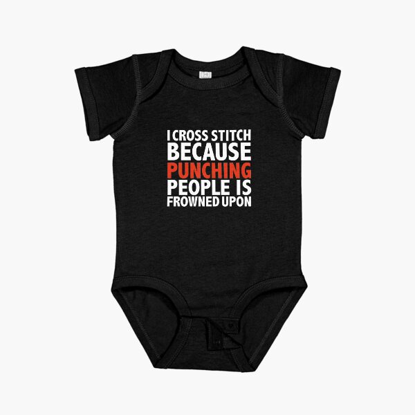 Item preview, I cross stitch because punching people is frowned upon designed and sold by losttribe.