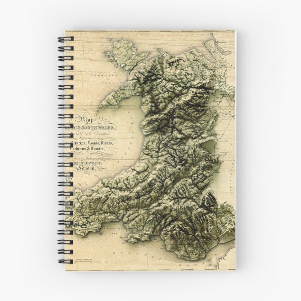 Item preview, 1833 3D Map of Wales digitally-rendered designed and sold by ThinkAboutMaps.
