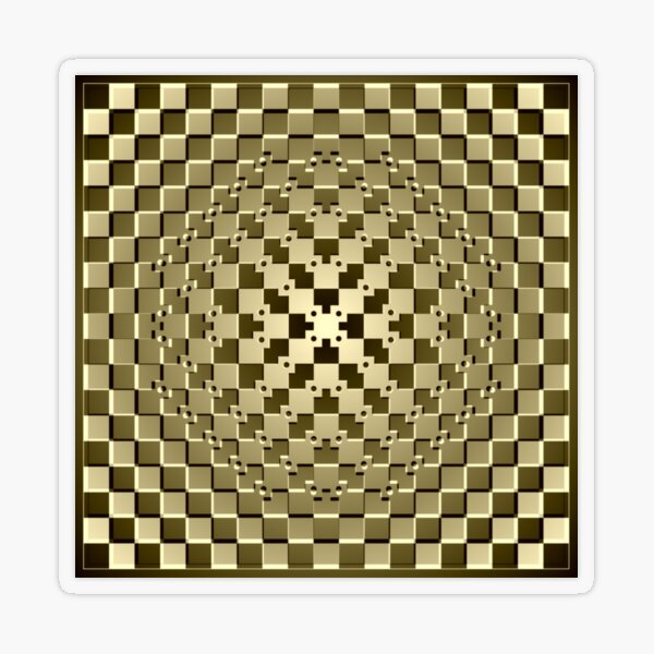 Optical illusion abstract art Transparent Sticker