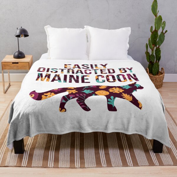 Item preview, easily distracted by maine coon cat gift designed and sold by alaechamlal.