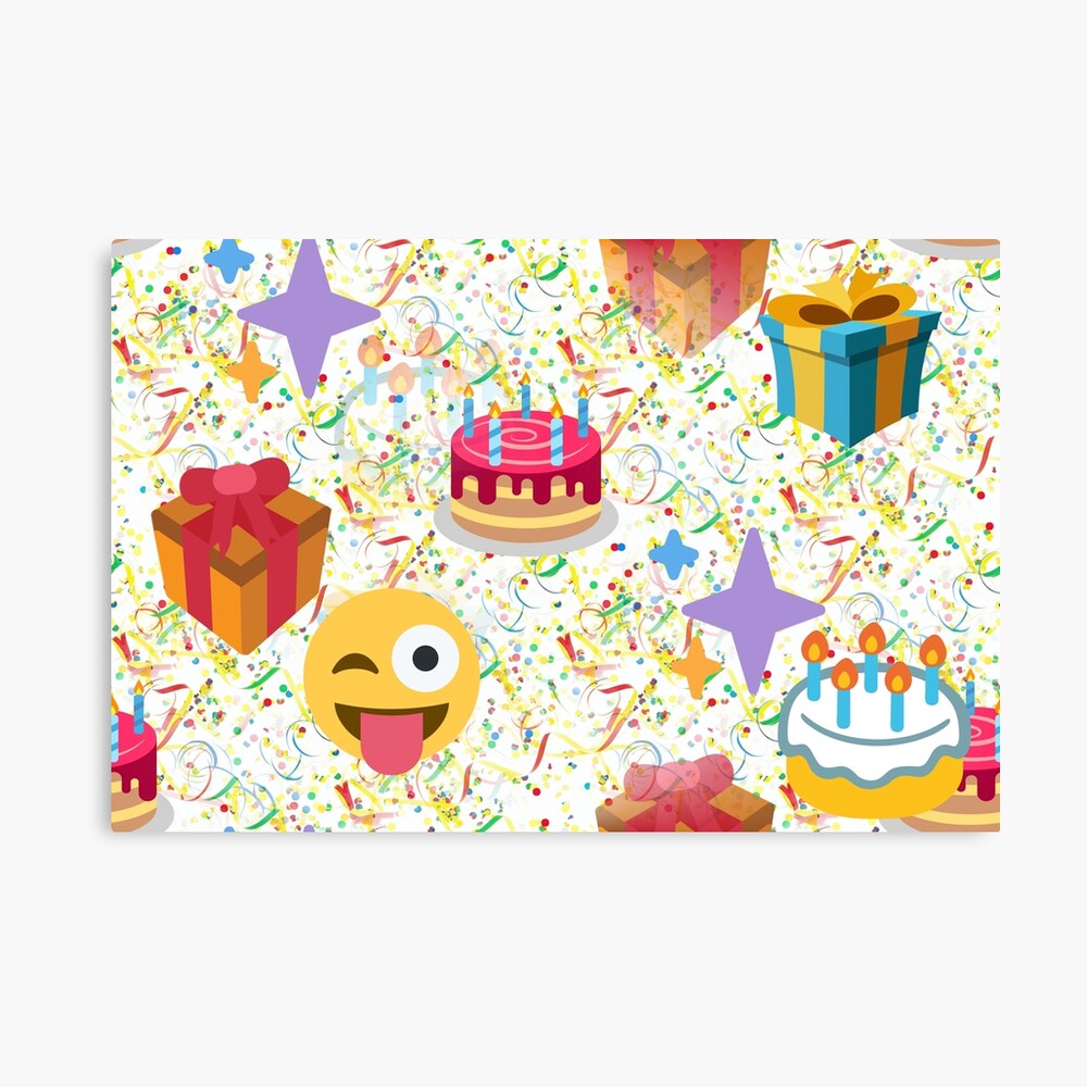 Impression Photo Joyeux Anniversaire Emoji Par Gossiprag Redbubble