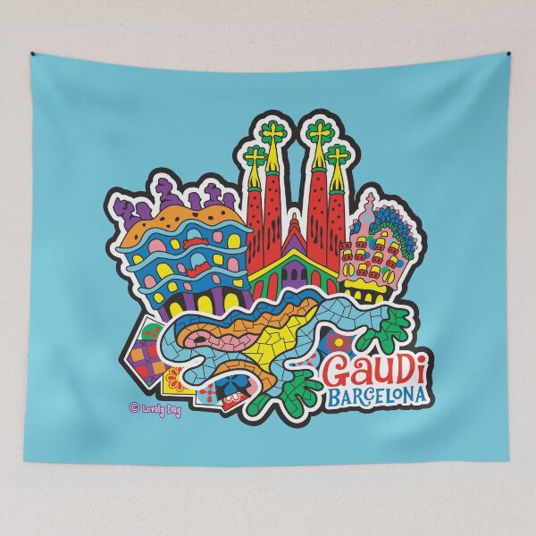 Item preview, Barcelona Magical Gaudi Mosaic Famous Lovely Day Design  designed and sold by Lovely Day.