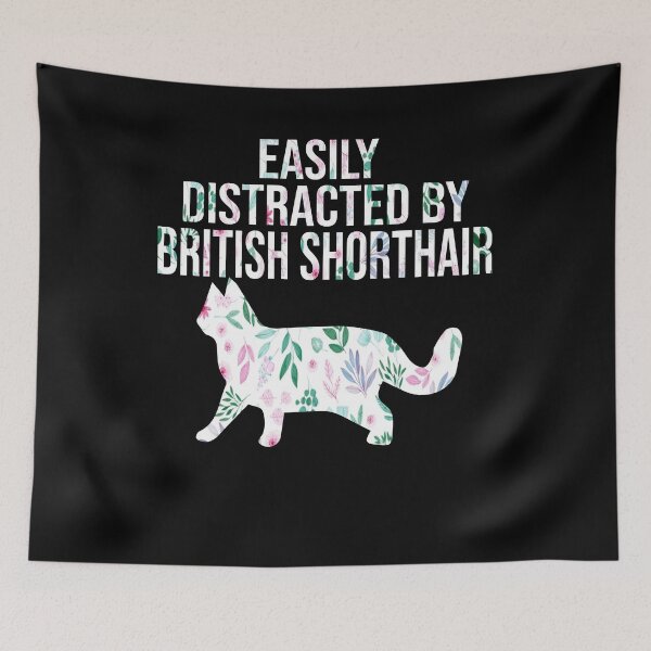 Item preview, easily distracted by british shorthair cat gift designed and sold by alaechamlal.