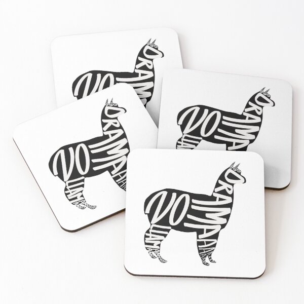 Item preview, No drama llama (white + black) designed and sold by Bethan Morgan.