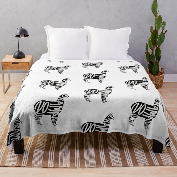 Item preview, No drama llama (white + black) designed and sold by Bethan Morgan.