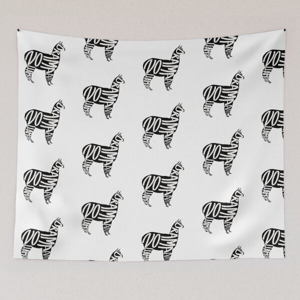 Item preview, No drama llama (white + black) designed and sold by Bethan Morgan.