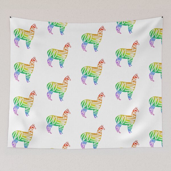Item preview, No drama llama (white + rainbow) designed and sold by Bethan Morgan.
