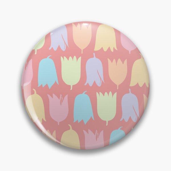 Item preview, Baby Bells fashion print, large-scale digital floral, pretty pastels on coral pink designed and sold by Susan Marie Williams.