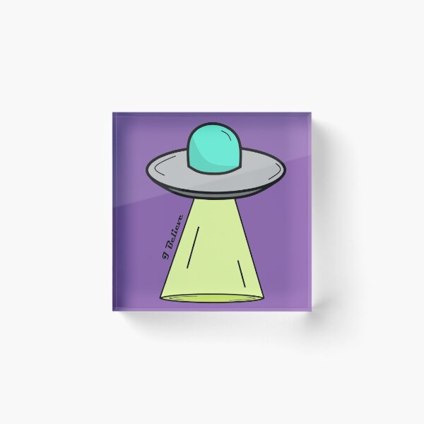 Item preview, "I Believe" Alien Spaceship designed and sold by Paint-ed.
