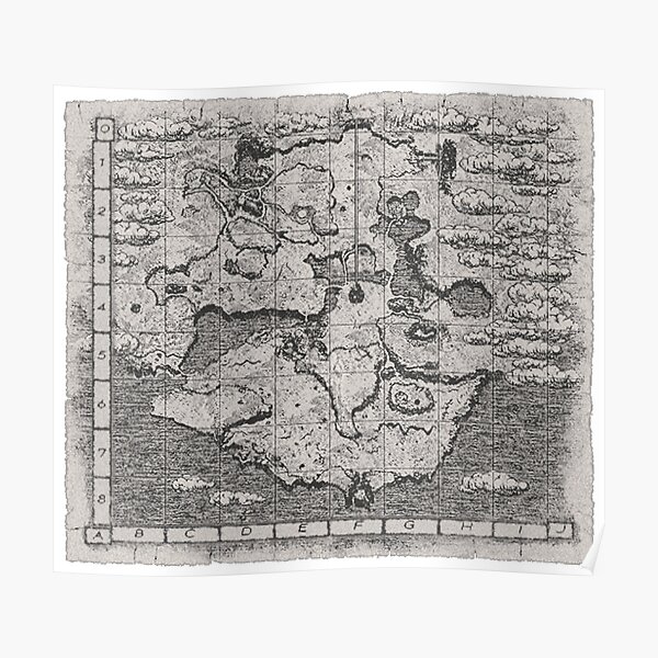 Shadow of the Colossus map Poster