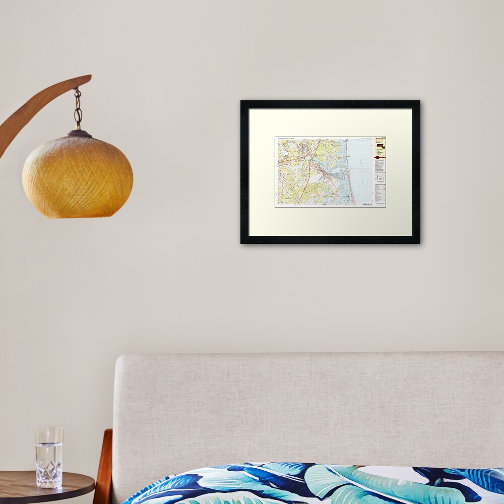 Massachusetts USGS Historical Topo Map MA Newburyport 353171 1985 25000 Framed Art Print