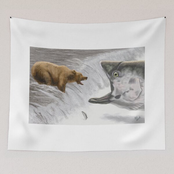 Item preview, Fishing for Bear Painting designed and sold by abbottoons.
