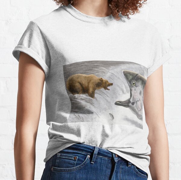 Grizzly Bear Fishing T Shirts Redbubble - bear fisherman hat roblox