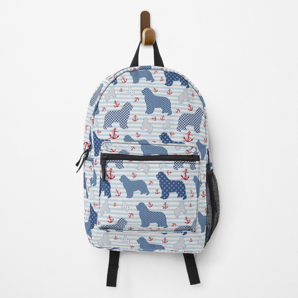 Nautical Newfie Pattern Backpack