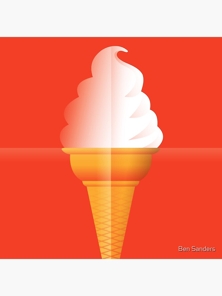 "Art Deco Ice Cream" Clock by BenSanders Redbubble