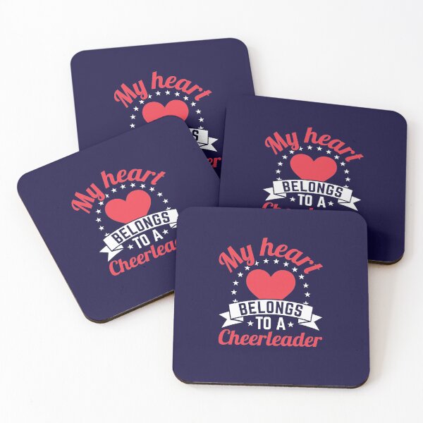 Item preview, My Heart Belongs To A Cheerleader Quote Cheerleader Boyfriend Or Mom designed and sold by jaygo.