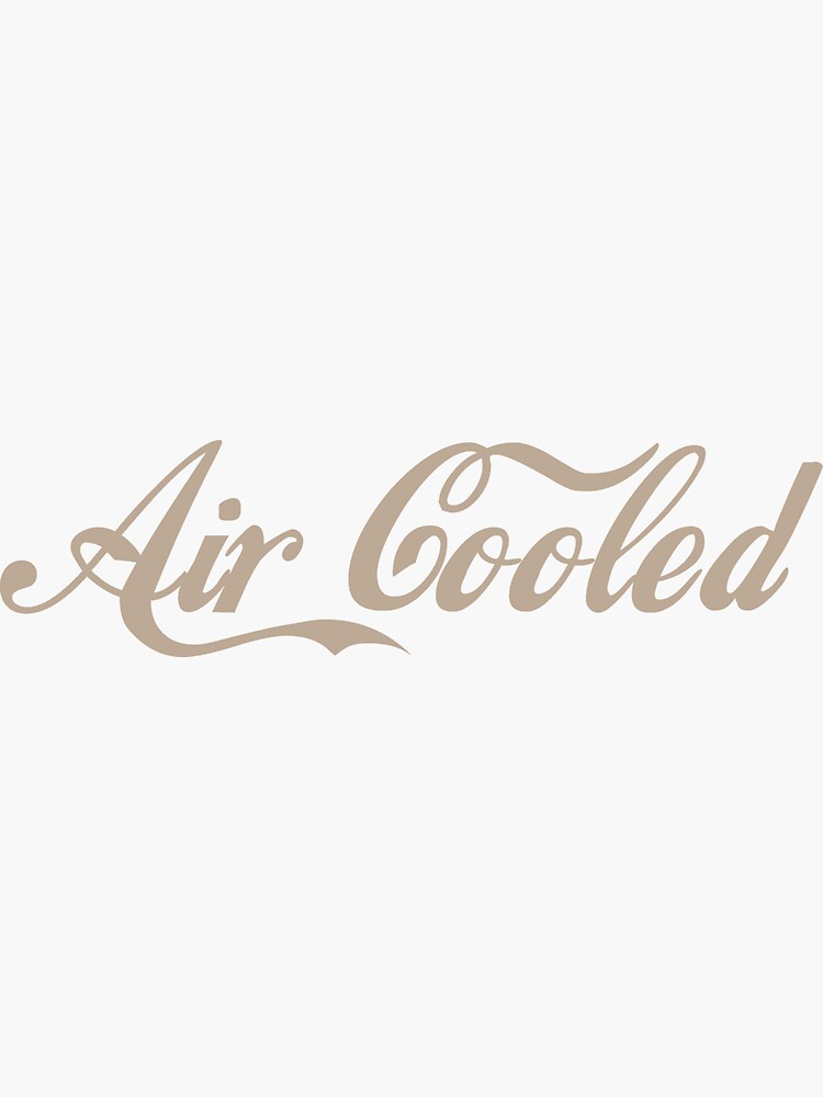 Sticker: Air Cooled | Redbubble Aufkleber Air Cooled Weiß Sticker Coca Cola Porsche