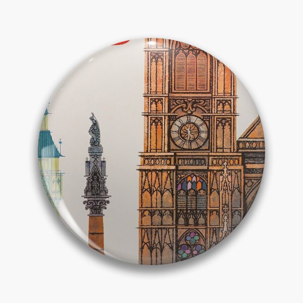 Item preview, London vintage travel poster designed and sold by stickart-marek.