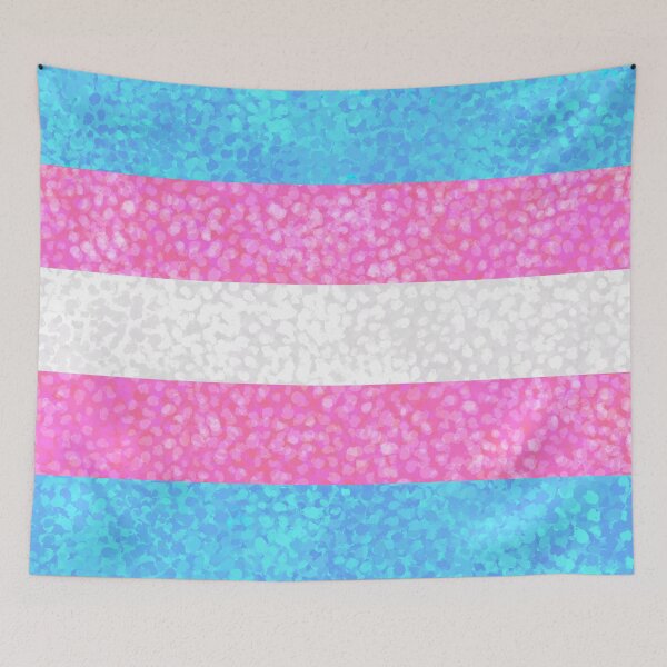 Item preview, Seurat Inspired Pride Flag - Transgender Stripes designed and sold by Rachael Garcia.