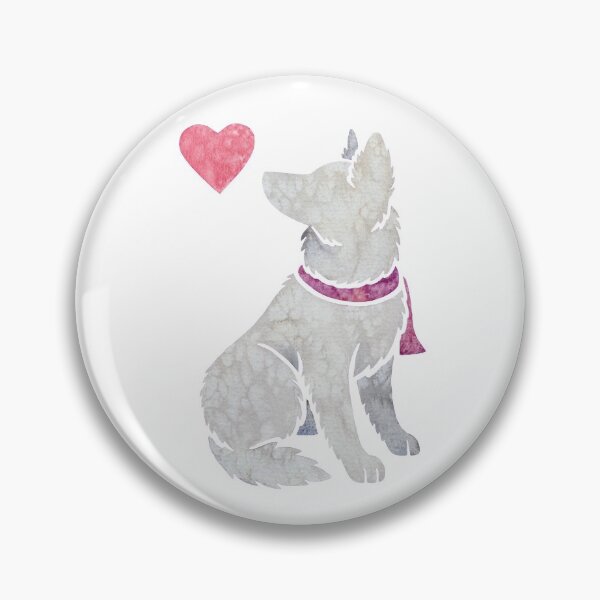 Item preview, Watercolour Swiss/White Shepherd designed and sold by animalartbyjess.