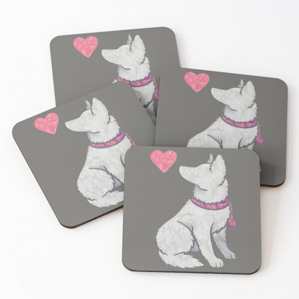 Item preview, Watercolour Swiss/White Shepherd designed and sold by animalartbyjess.