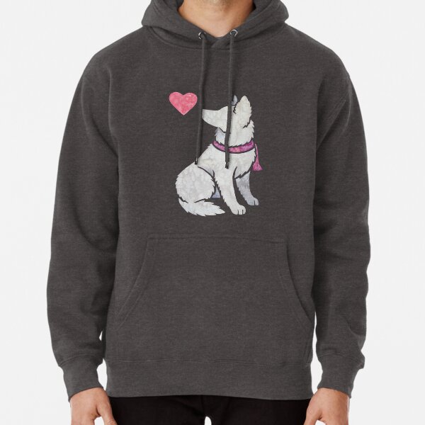 Watercolour Swiss/White Shepherd Pullover Hoodie