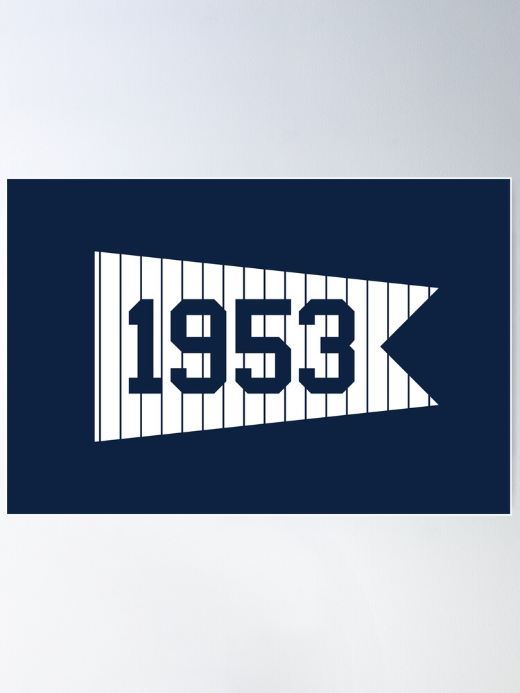 1953 NEW YORK YANKEES Print Vintage Baseball Poster Retro 