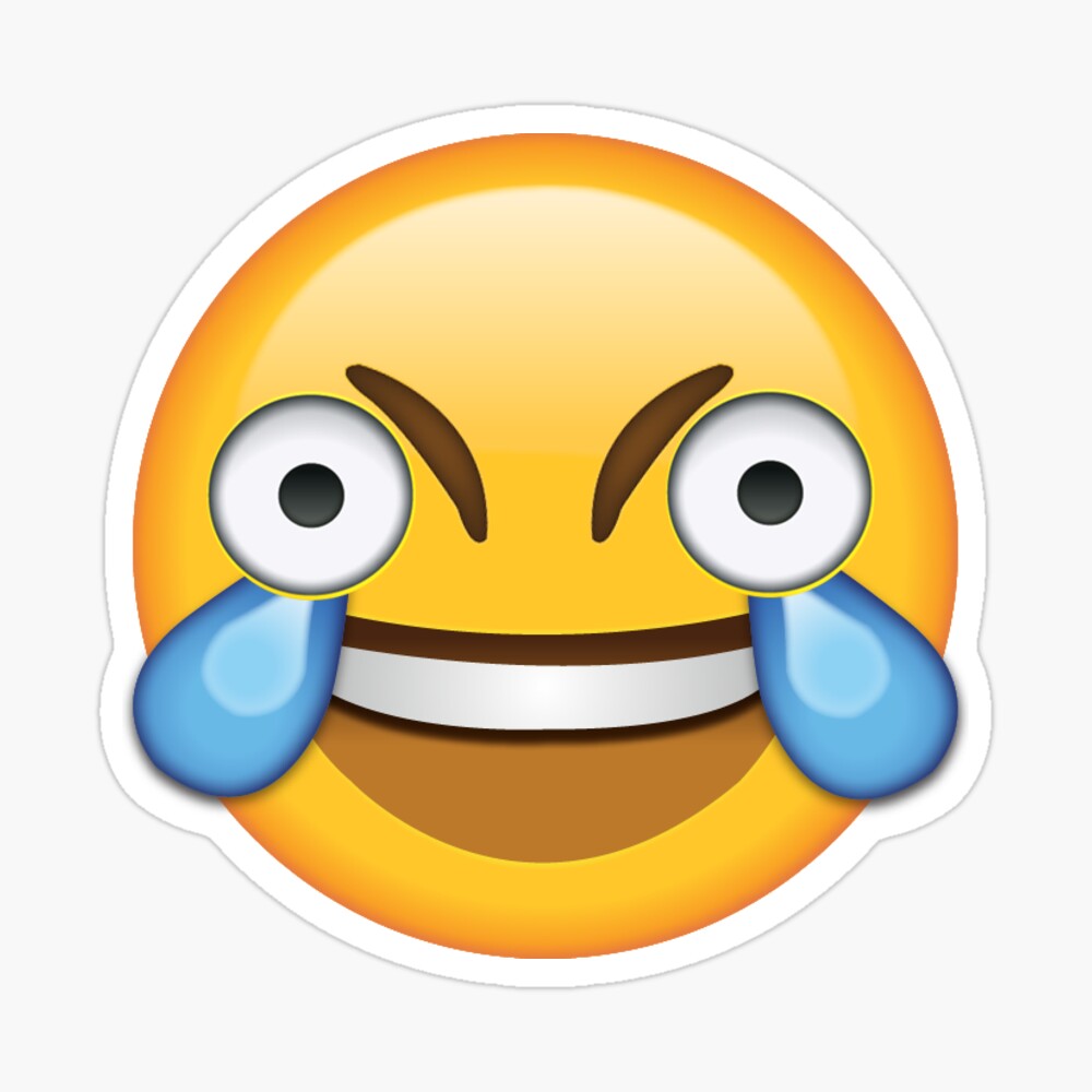 cursed laughing crying emoji | Sticker