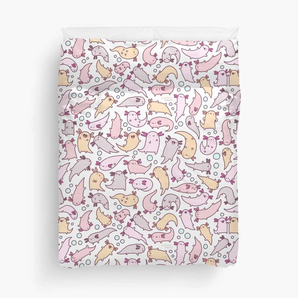 Adorable Axolotls Duvet Cover