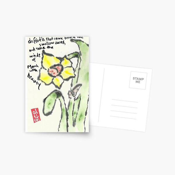 Daffodil etegami Postcard