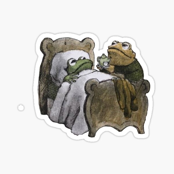 Frog and Toad Bed Sticker