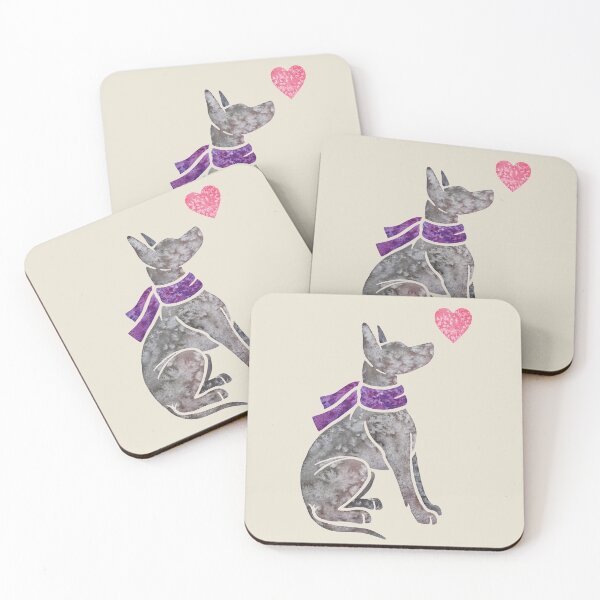 Item preview, Watercolour Xoloitzcuintle designed and sold by animalartbyjess.