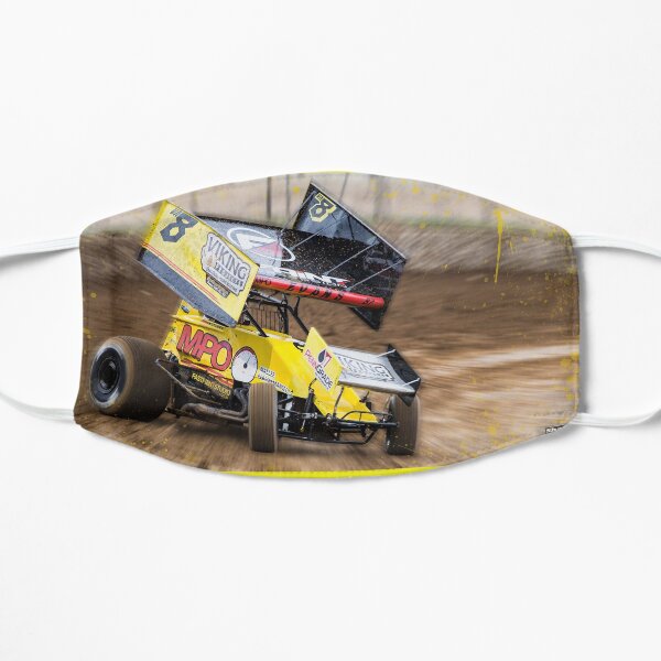 Bright Yellow Sprintcar Flat Mask
