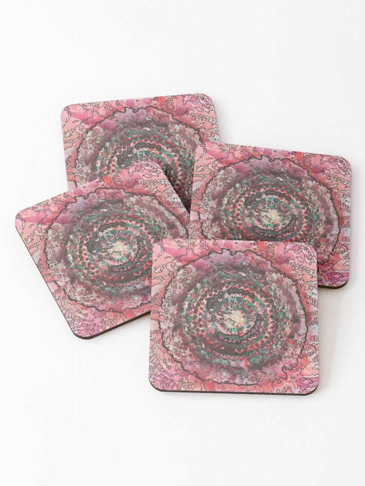 Thumbnail 1 of 5, Coasters (Set of 4), Stain 19 designed and sold by KatieSchutteArt.