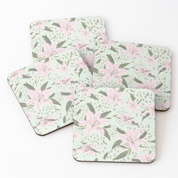 Item preview, Colorful cute lilies flower pattern designed and sold by CrisBanana.