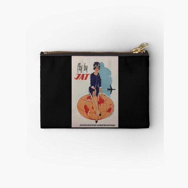 Item preview, Fly by JAT vintage travel poster designed and sold by stickart-marek.