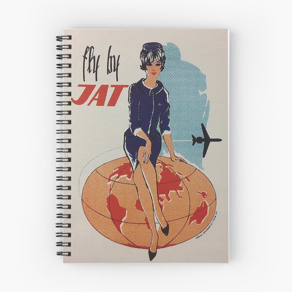 Item preview, Fly by JAT vintage travel poster designed and sold by stickart-marek.