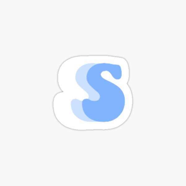 light blue letter s